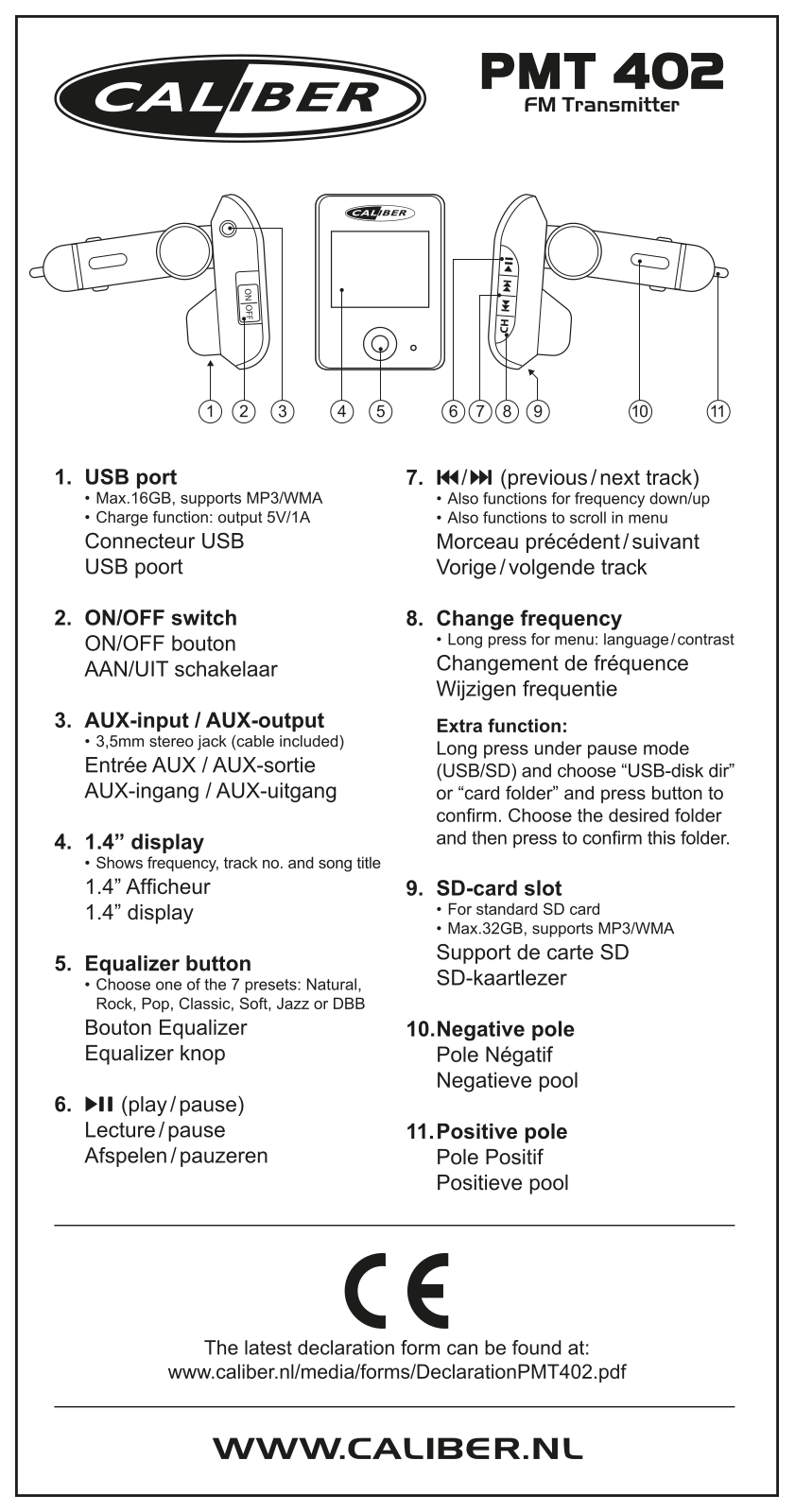 Caliber PMT 402 User Manual