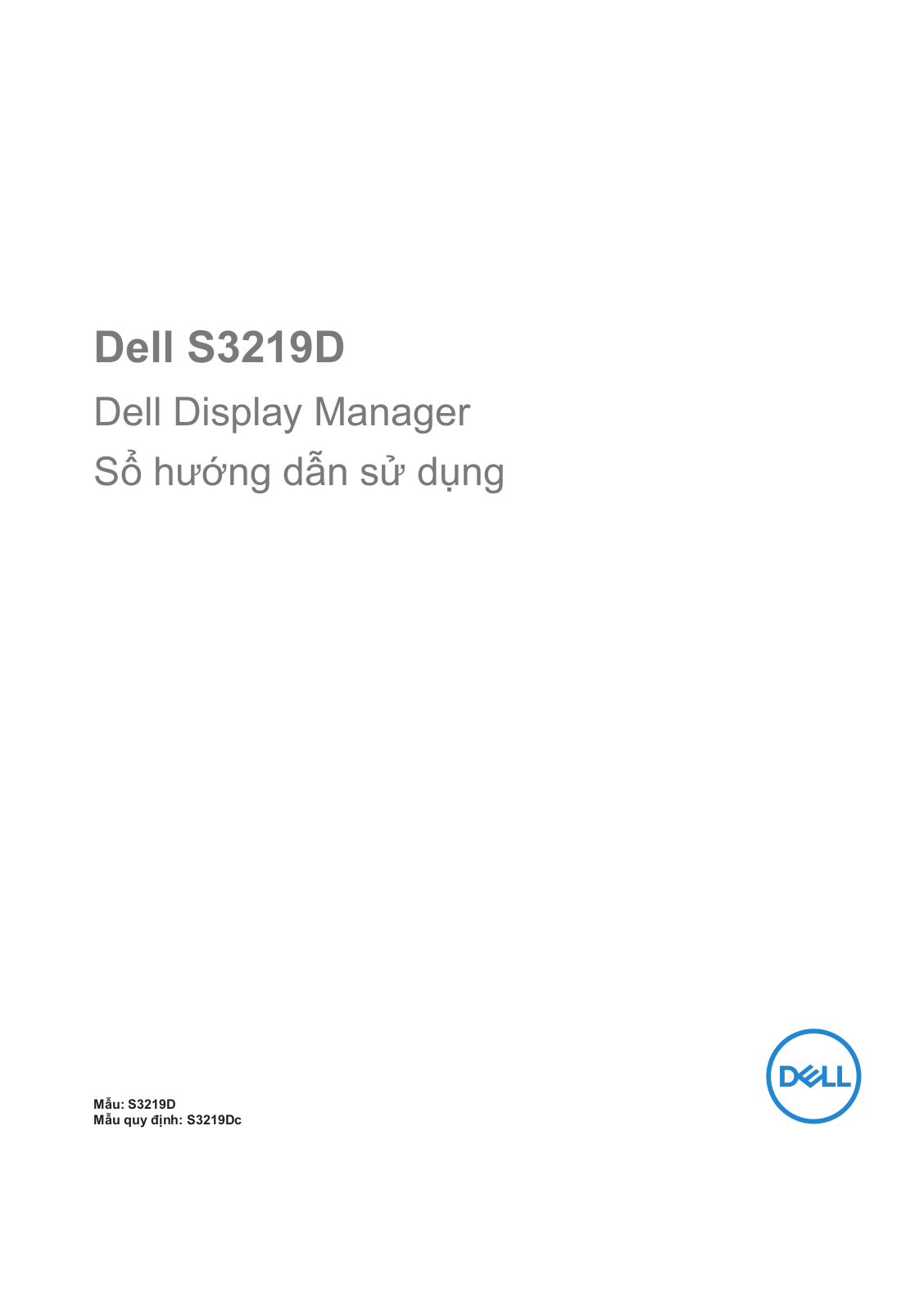 Dell S3219D User Manual