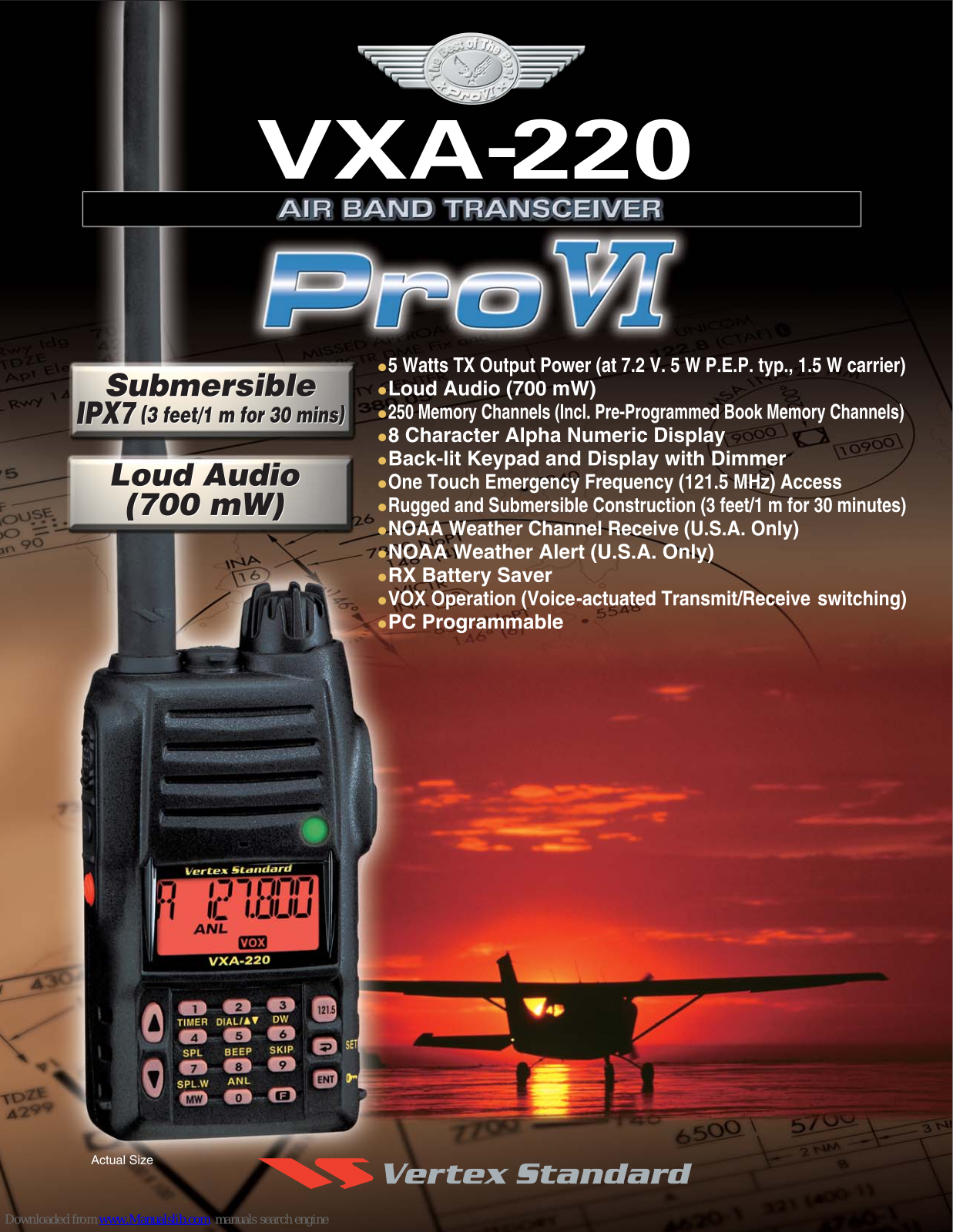 Vertex Standard VXA-220, VXA-220 Pro VI Specifications