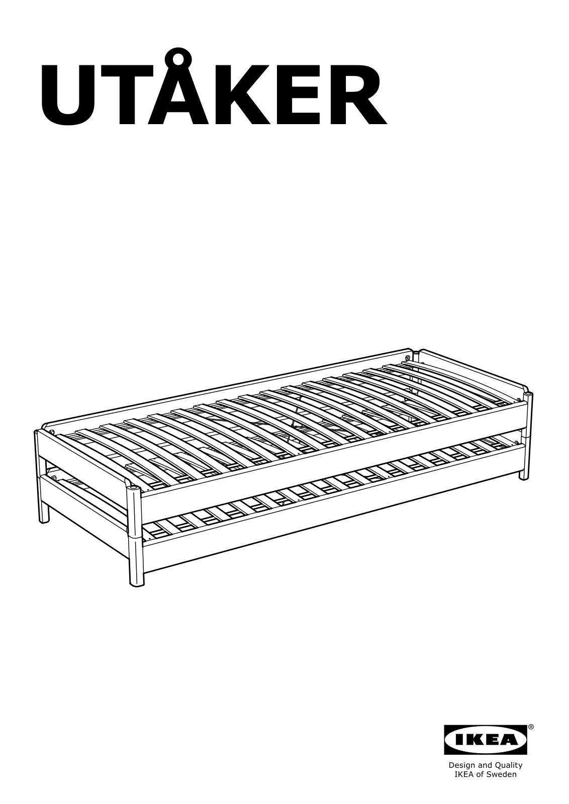 IKEA UTÅKER Stackable bed Assembly Instruction