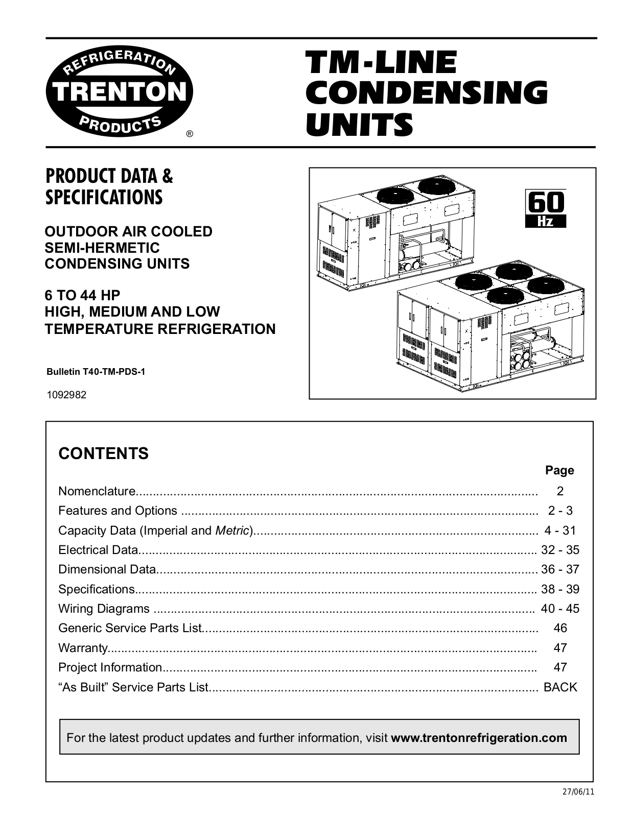 Trenton TMD120H8-B User Manual