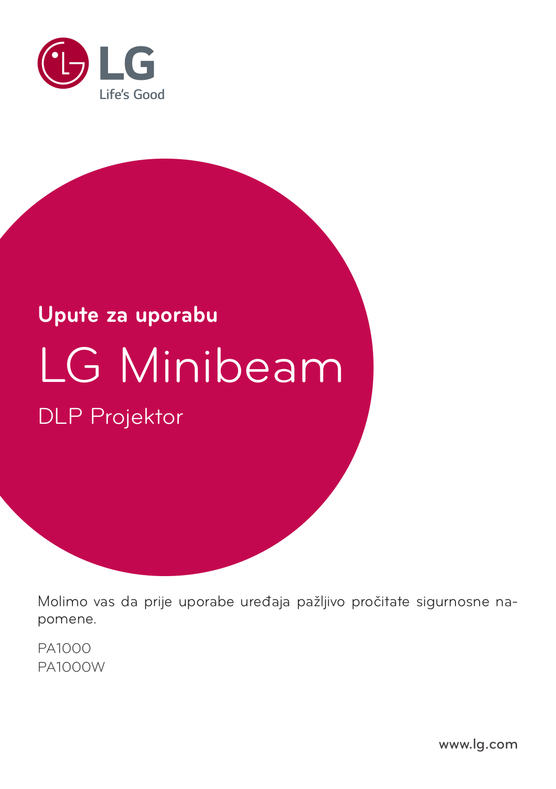 LG PA1000 User Guide