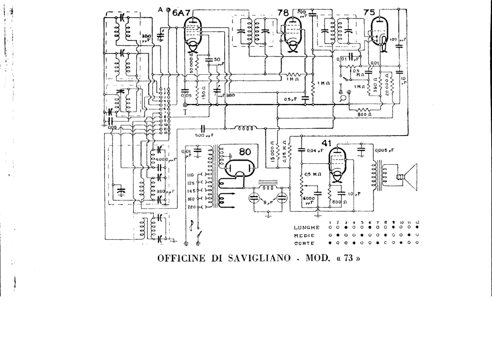 Savigliano 73 schematic