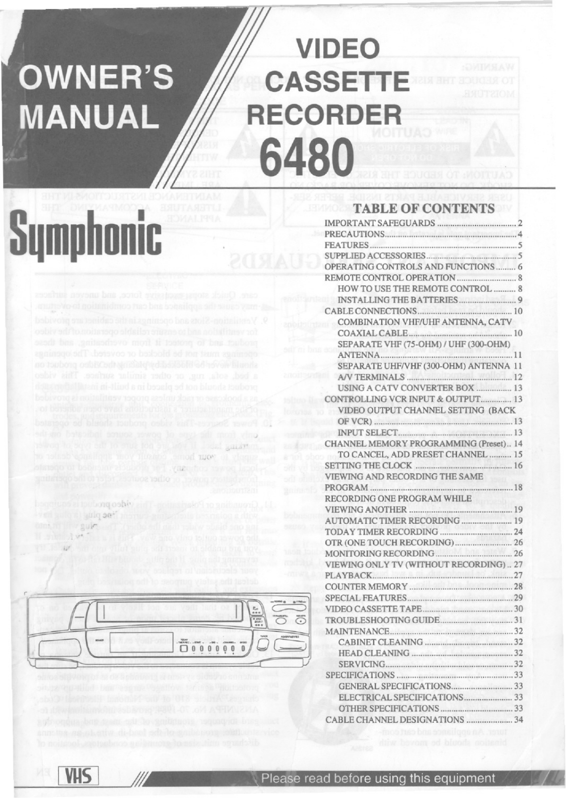 Funai 6480 User Manual