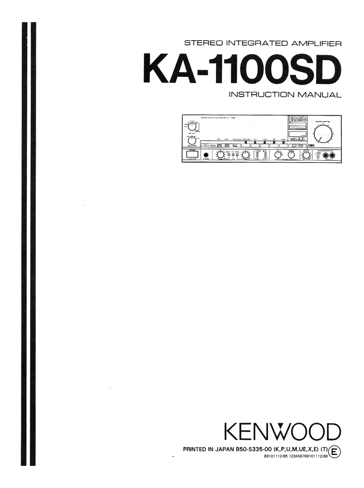 Kenwood KA-1100-SD Owners manual