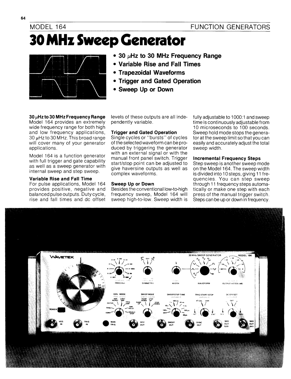 Wavetek 164 brochure