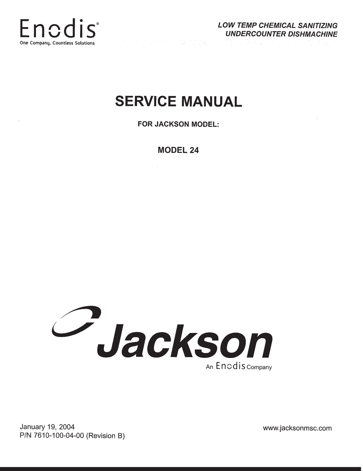 Jackson 24 Service Manual