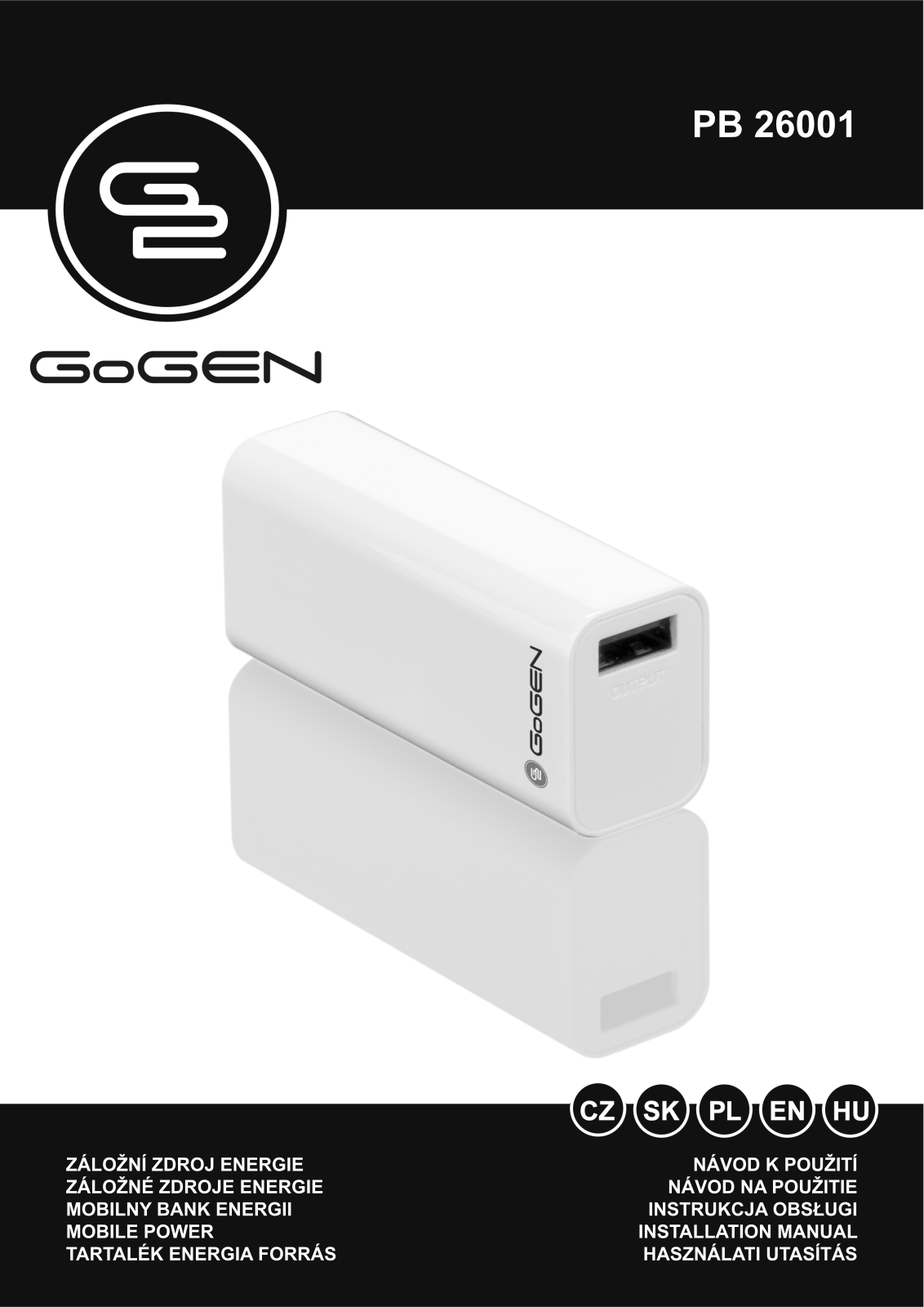 GoGEN PB26001 User Manual