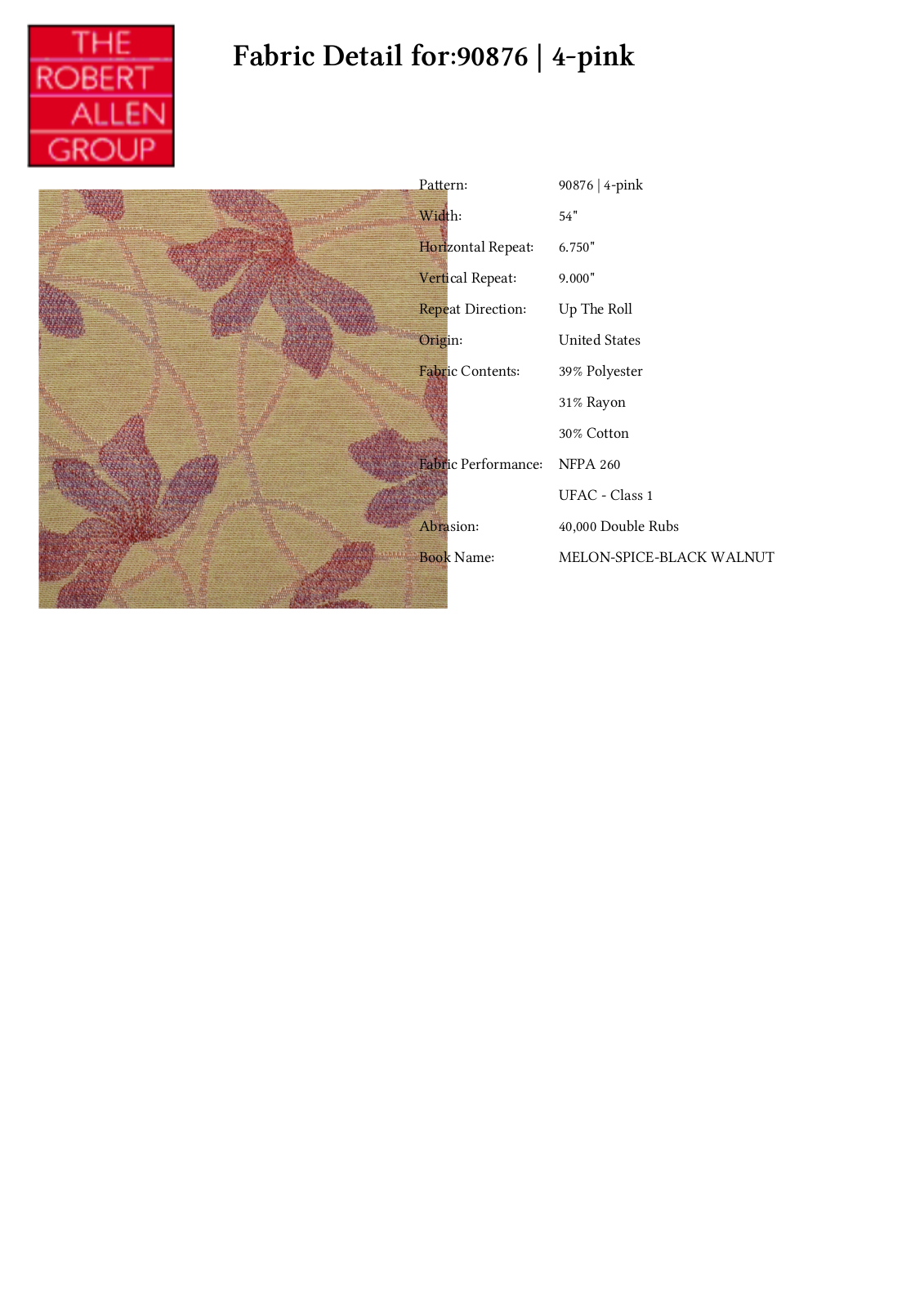 Duralee CRAL4513 Specifications - ManualMachine.com