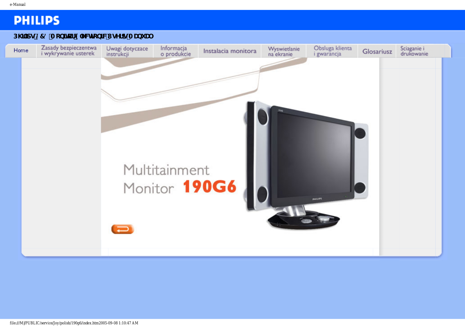 Philips 190G6 User Manual