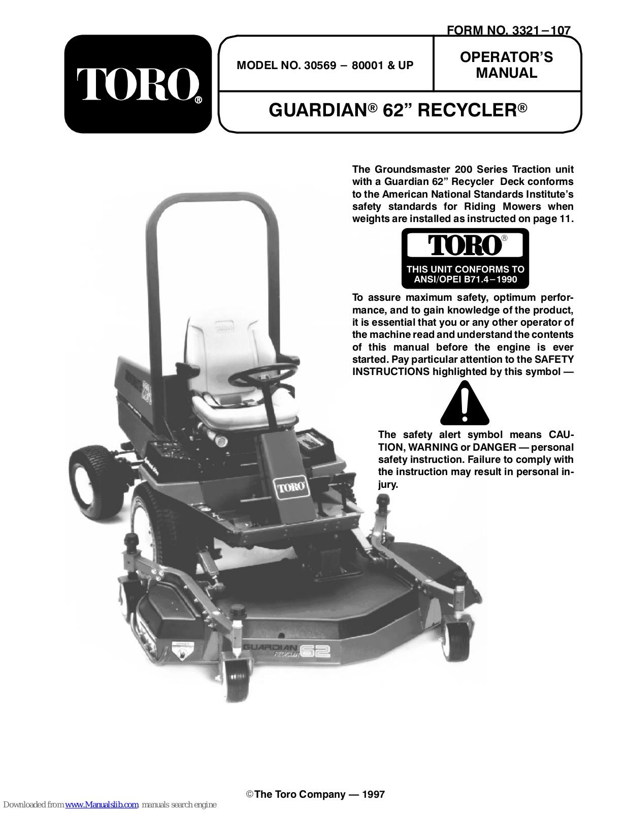 Toro 80001, GUARDIAN 62