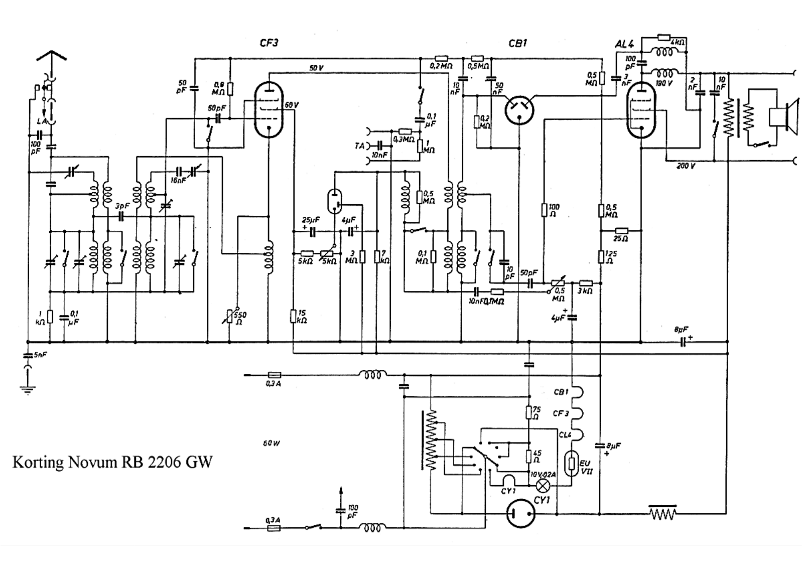 Körting RB-2206-GW Schematic