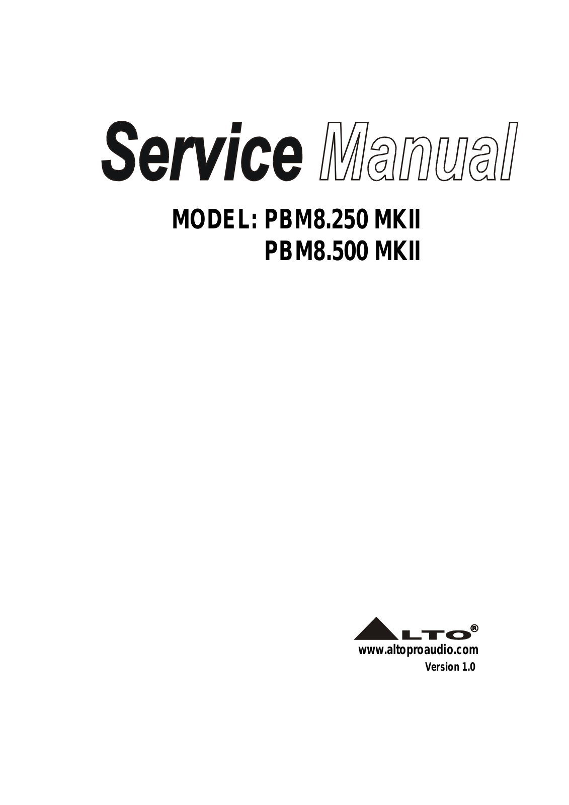 Alto PBM8.250 MKII, PBM8.500 MKII Schematic