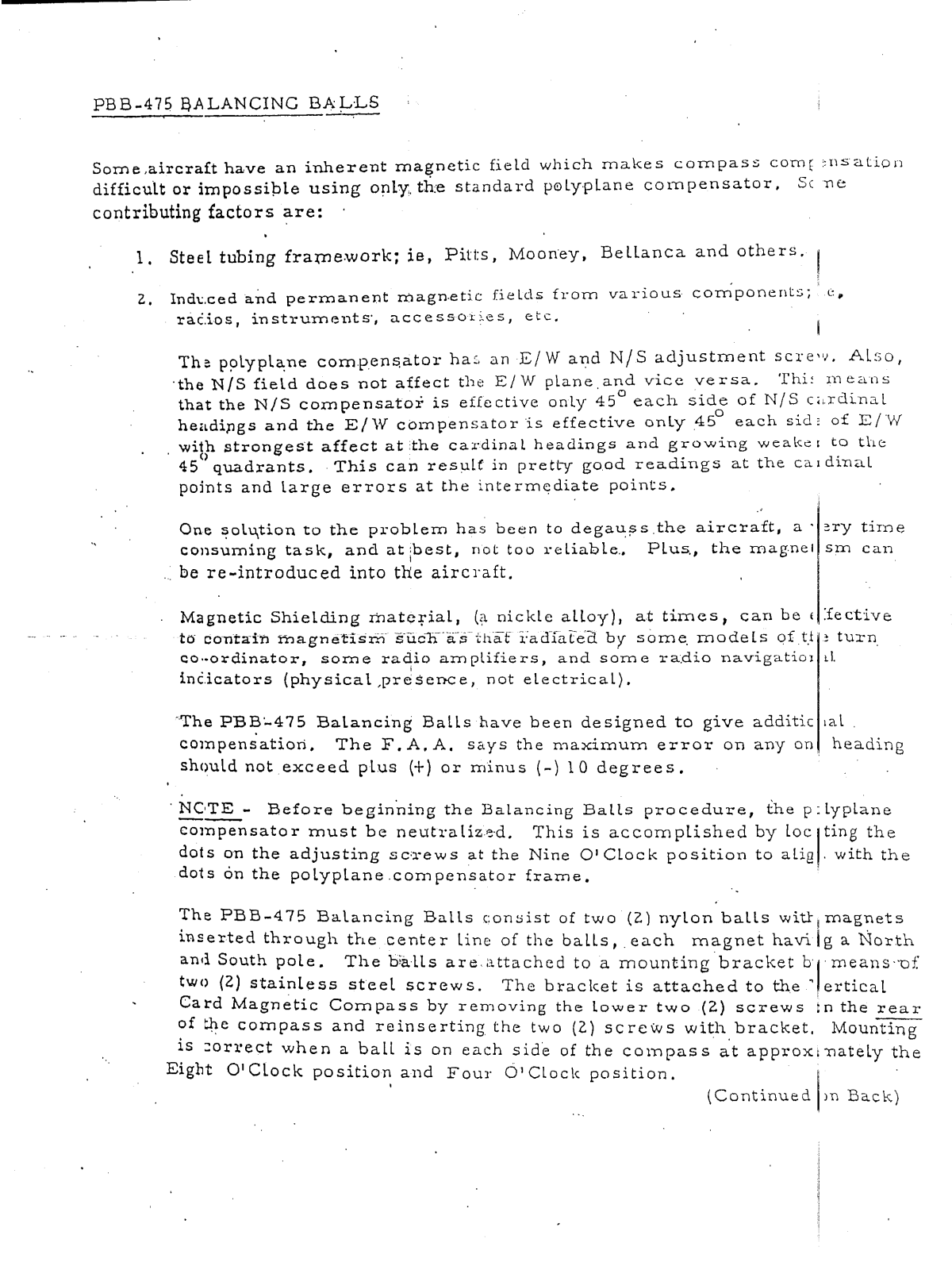 Precision Aviation PBB-475 Instructions - ManualMachine.com