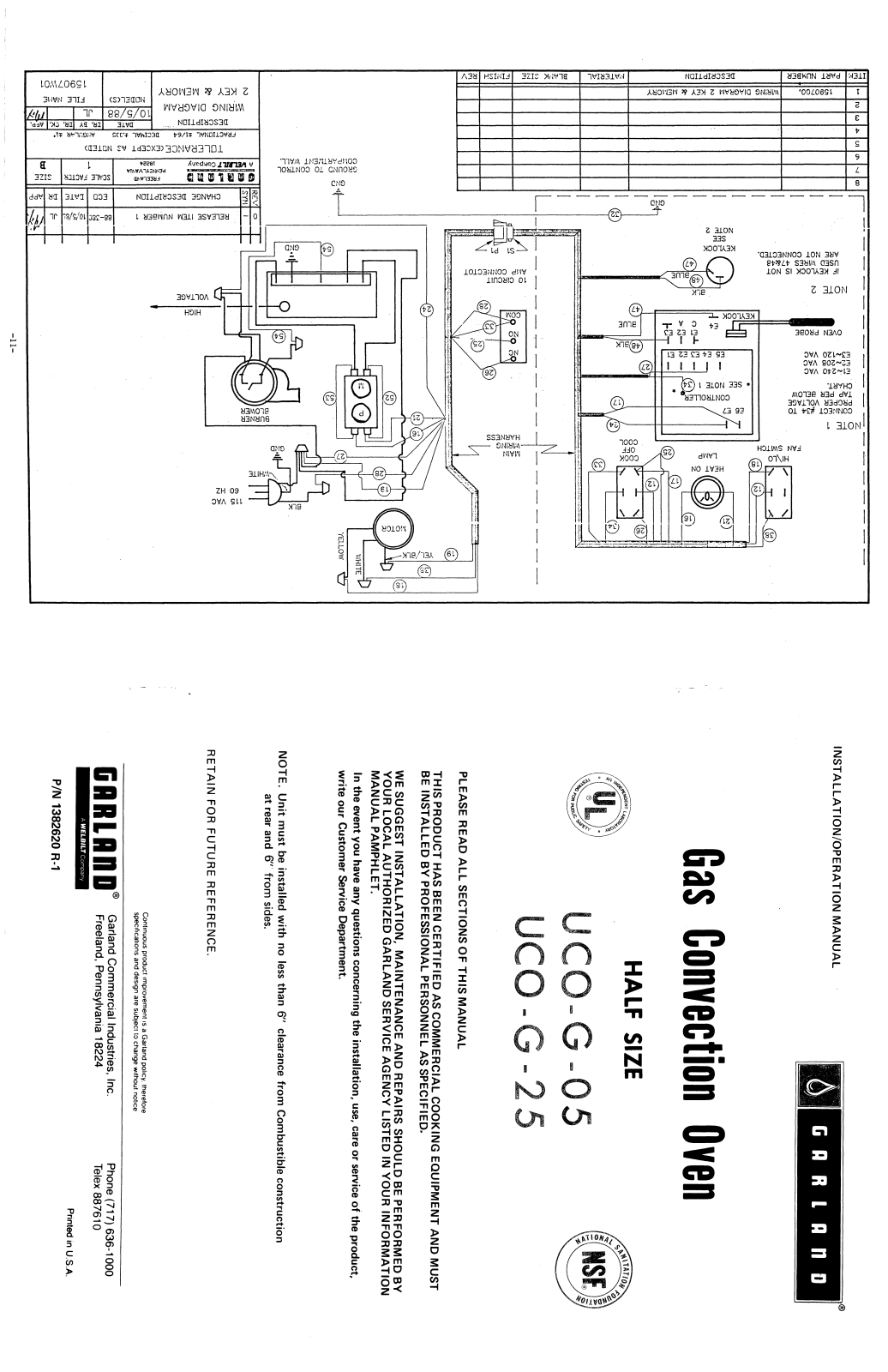 Garland UCO-G-05, UCO-G-25 User Manual