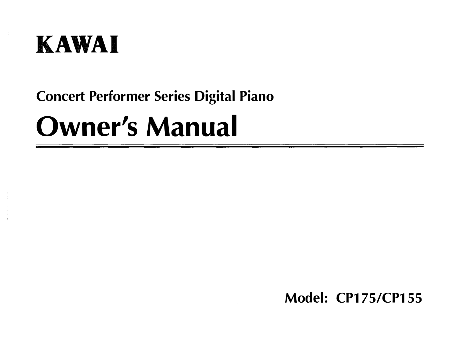 Kawai CP175, CP155 User Manual