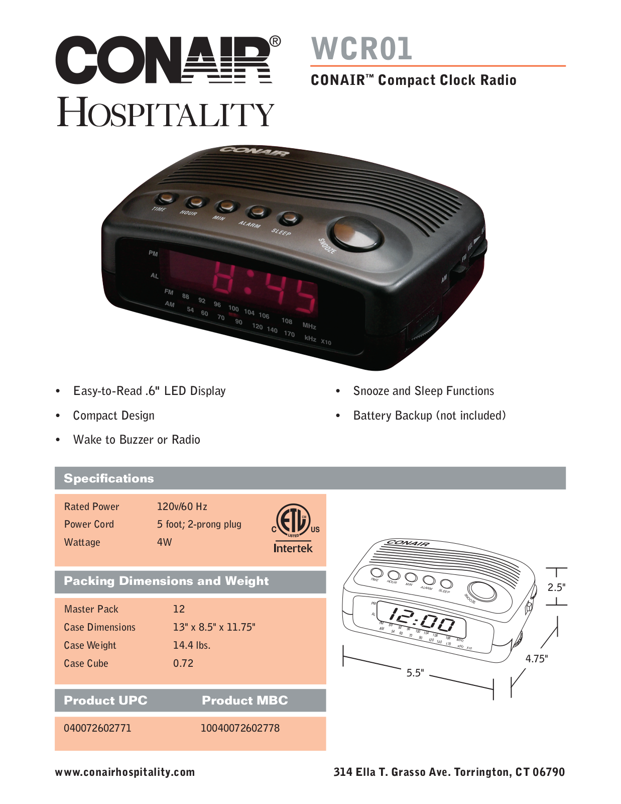 Waring WCR01 User Manual