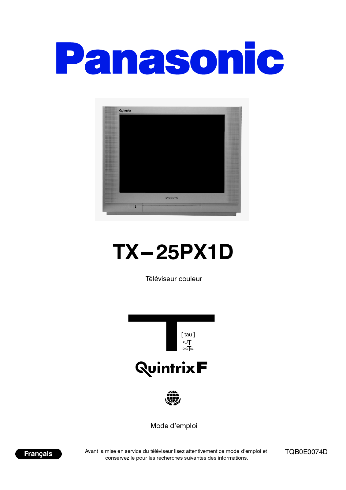 PANASONIC TX-25PX1D User Manual