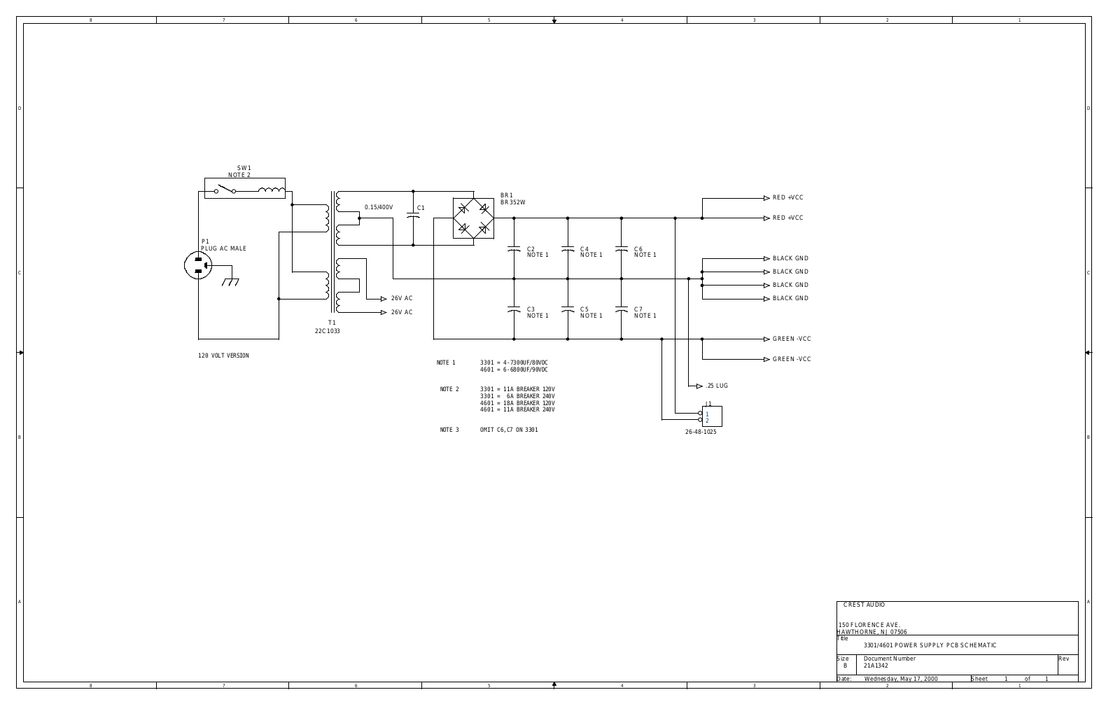 Crest 4601 set, 21a1342 User Manual