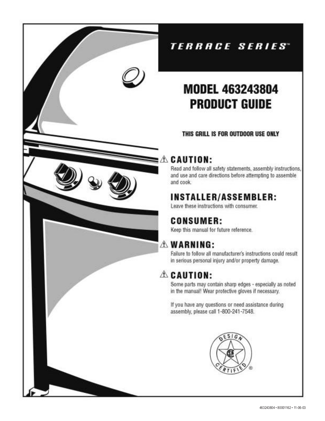 Charbroil 463243804 Owner's Manual