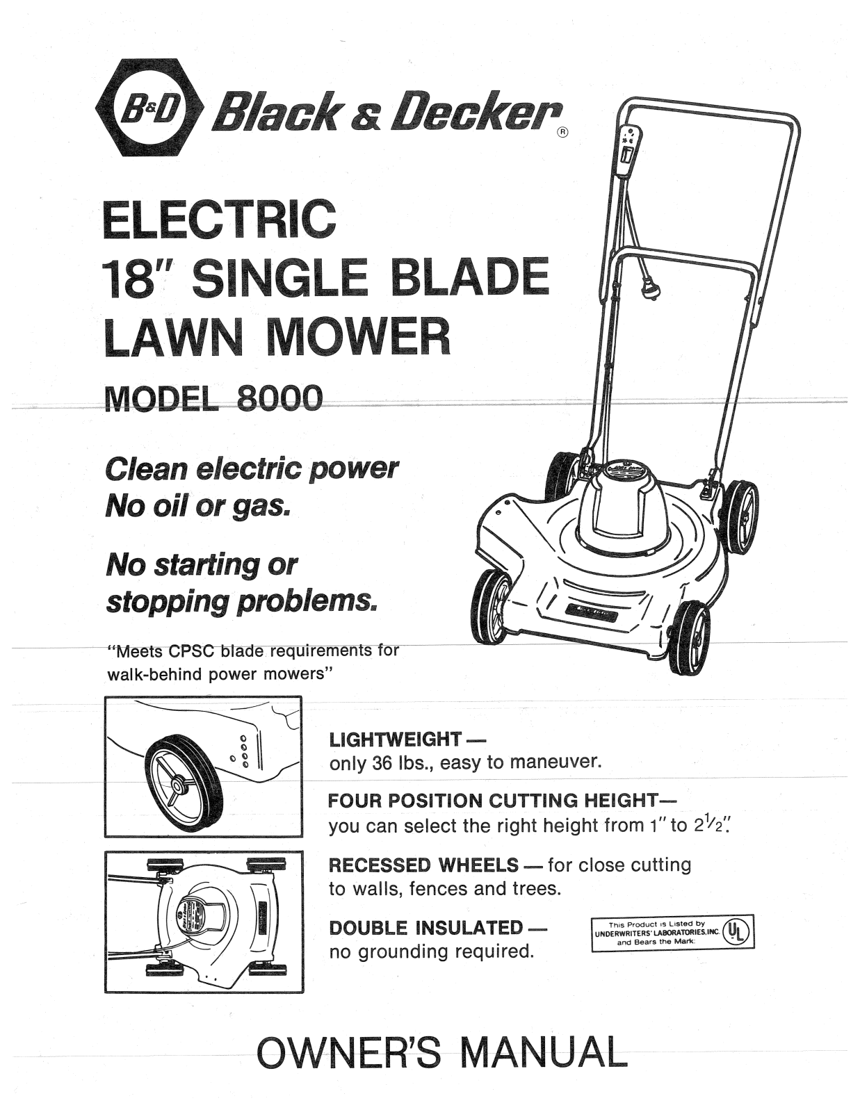 Black & Decker 8000 User Manual