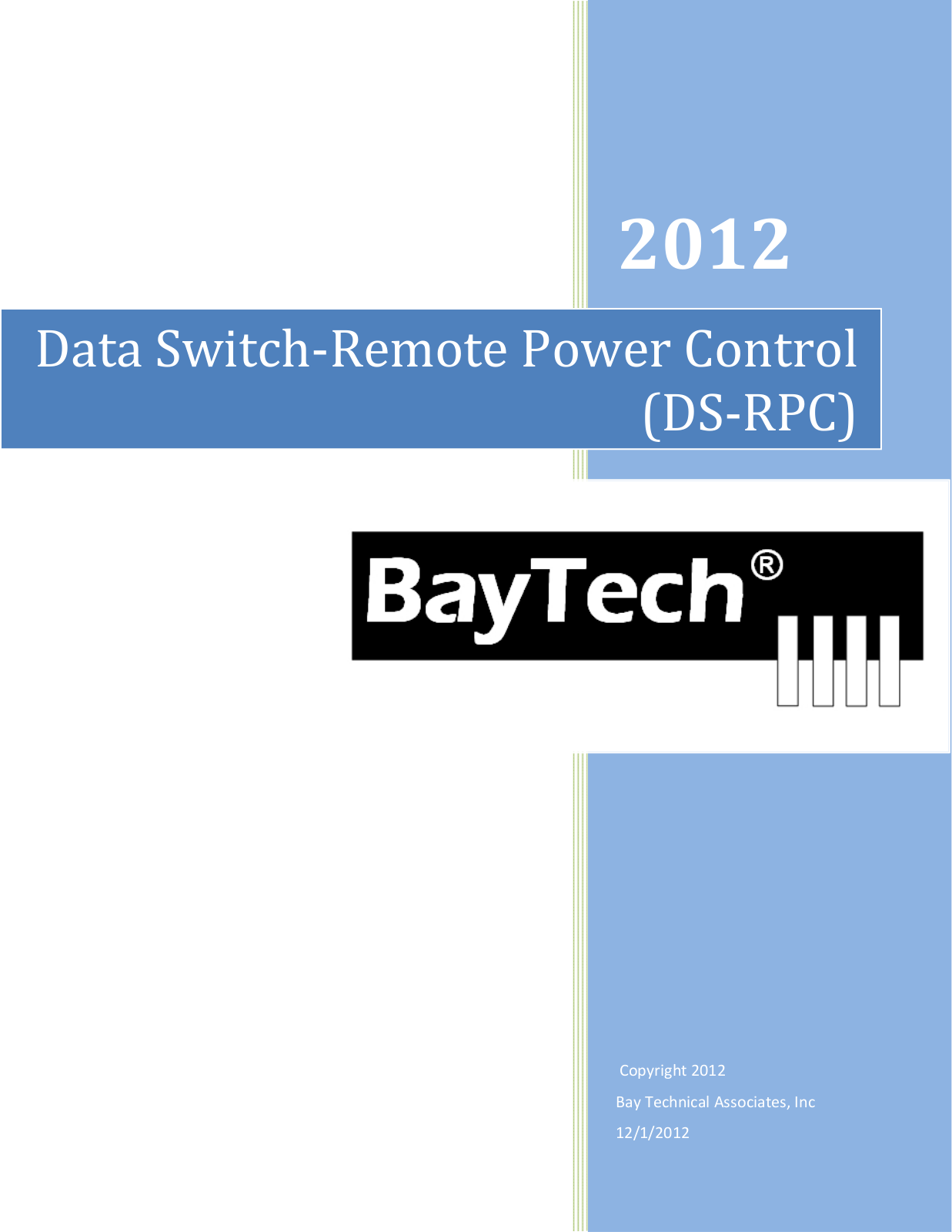 BayTech DS2-RPC 2012 User Manual