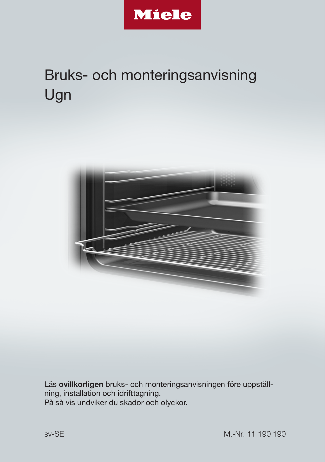 Miele H 2265-1 BP, H 2266-1 BP, H 2267-1 BP, H 2760 BP, H 2860 BP User manual