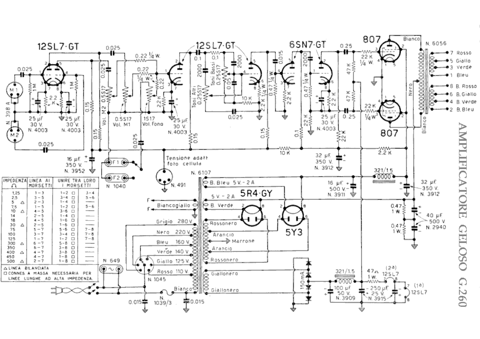 Geloso G260 Schematic