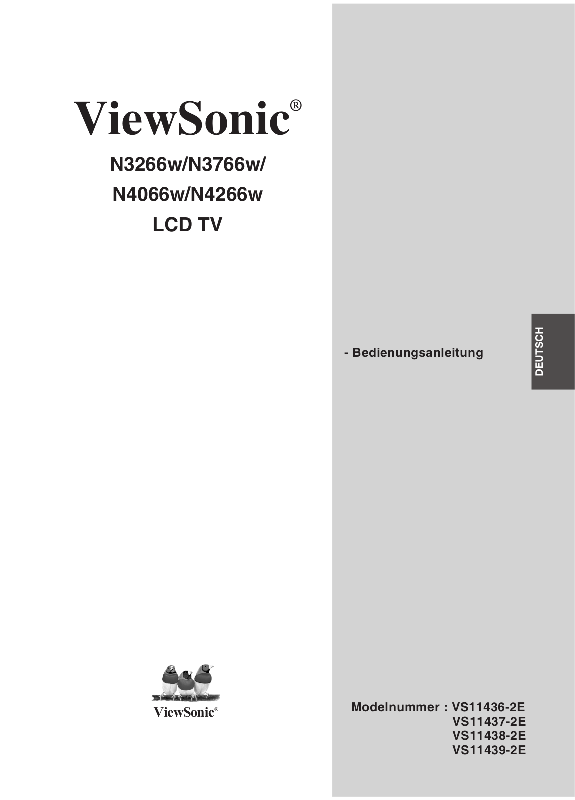 Viewsonic N4066W, N3266W, N3766W, N4266W User Manual