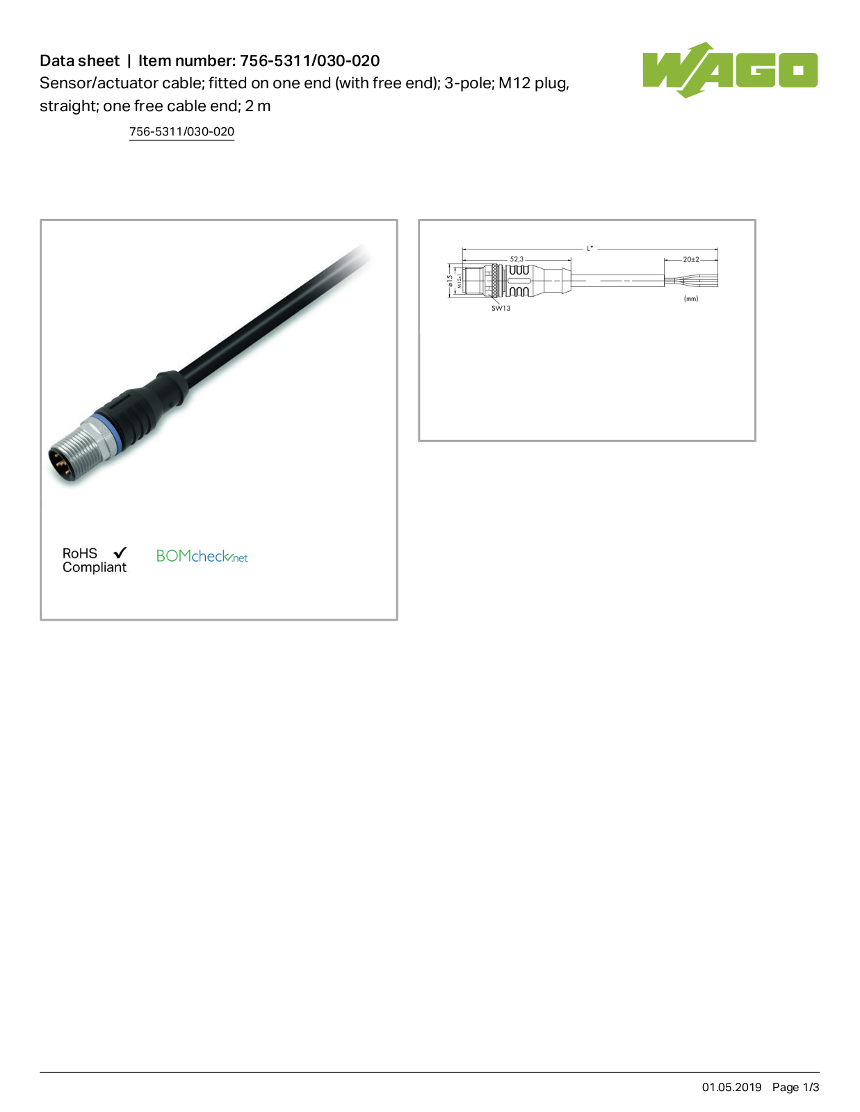 Wago 756-5311/030-020 Data Sheet