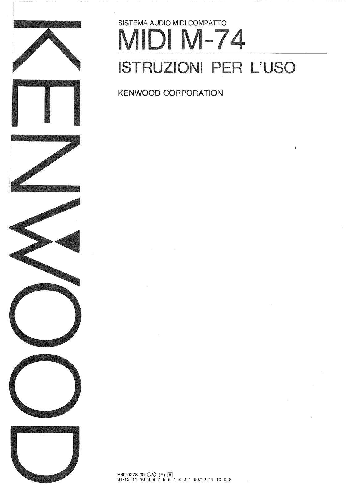 Kenwood MIDI M-74 User Manual