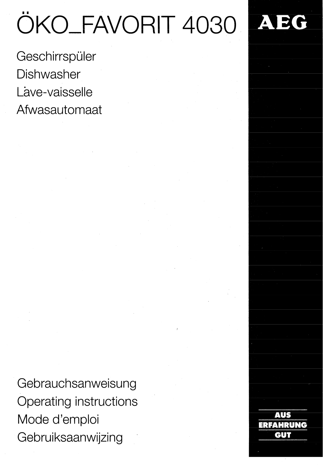 Aeg 4030 User Manual