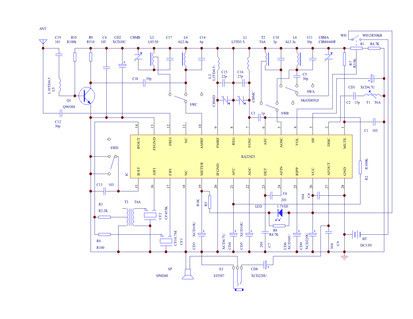 Vitek vt-3586 Circuit diagrams