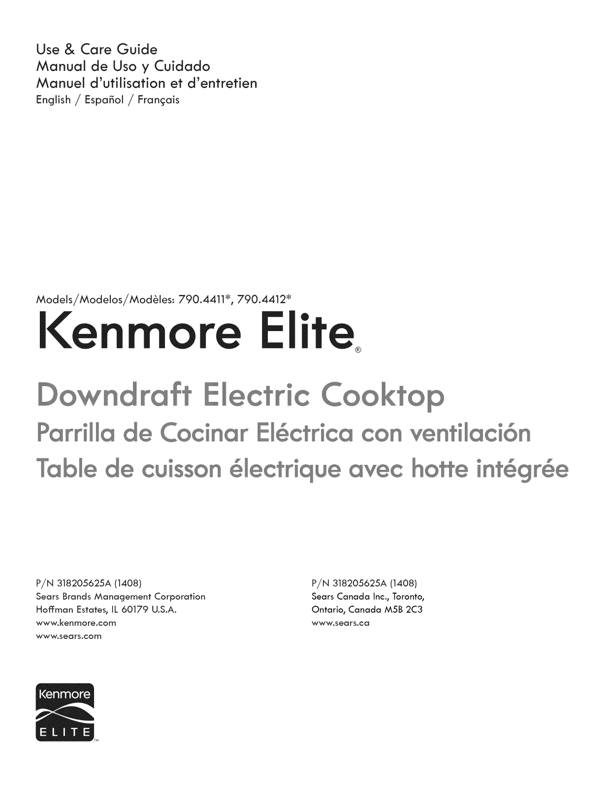 Kenmore Elite 79044129511, 79044129510, 79044123511, 79044123510, 79044119511 Owner’s Manual