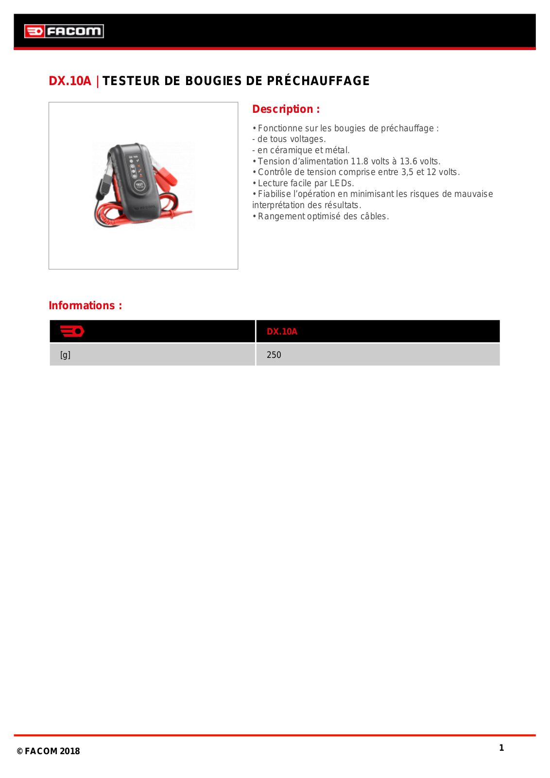 Facom DX.10APB Specification