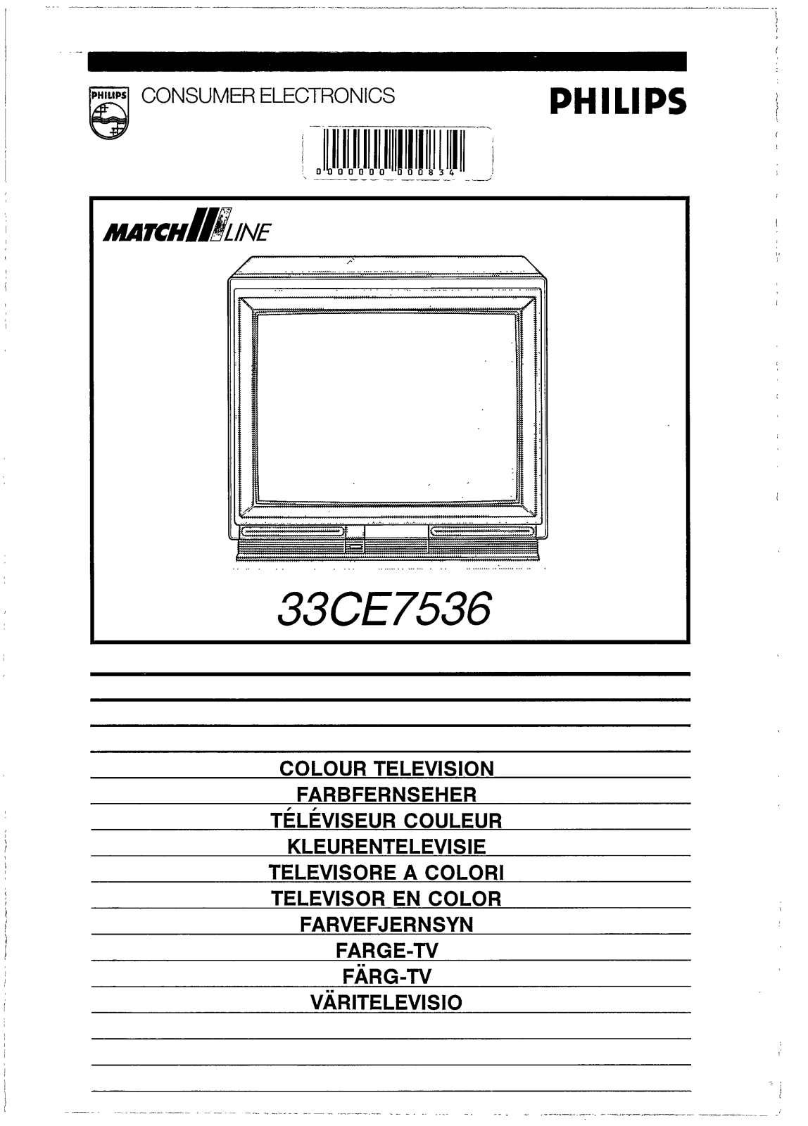 Philips 33CE7536/42R, 33CE7536 User Manual