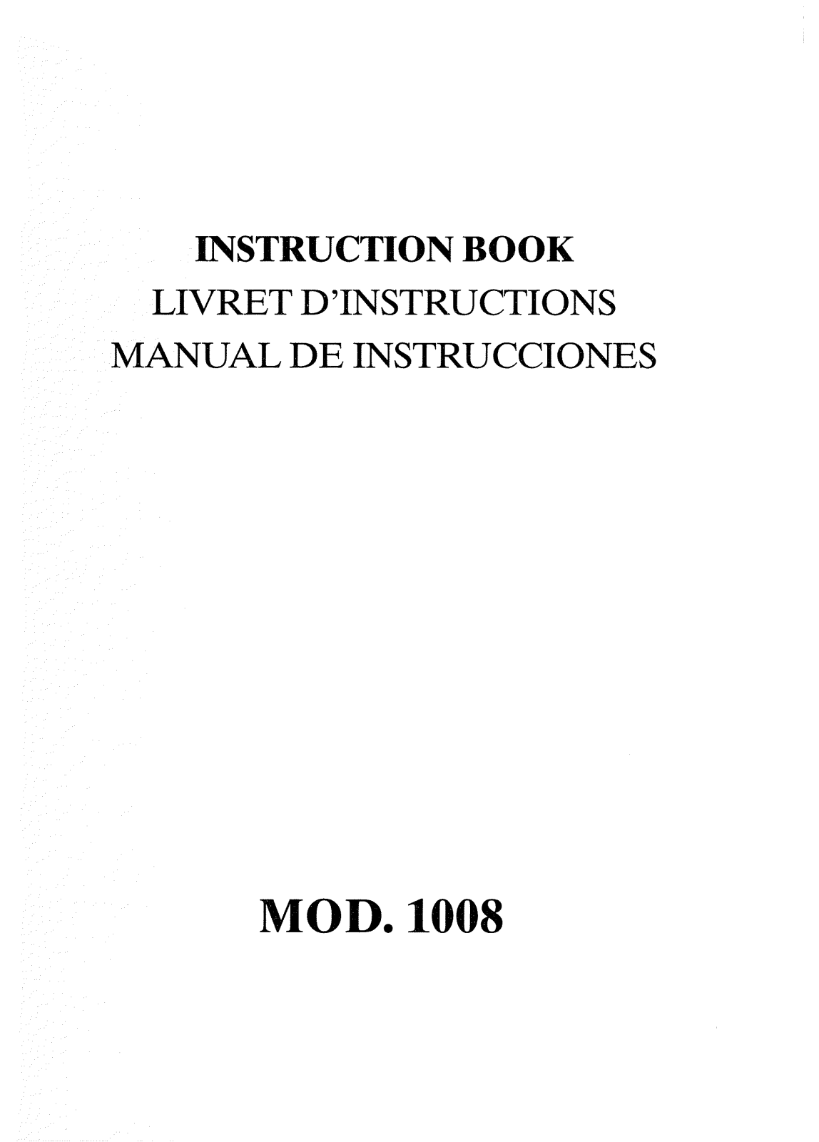 Janome 1008 Instruction Manual