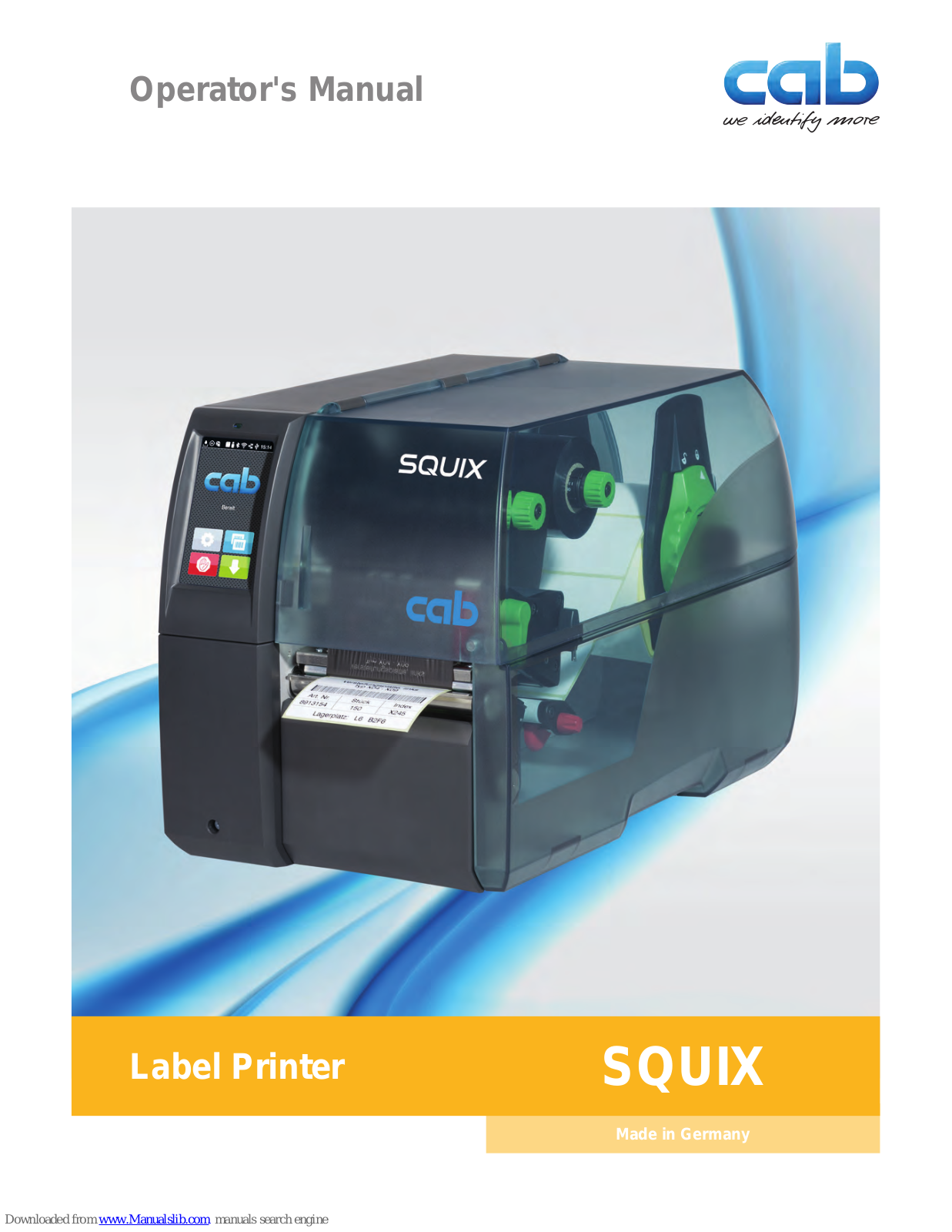 CAB SQUIX, SQUIX 4, SQUIX 4.3, SQUIX 4P, SQUIX 4.3P Operator's Manual