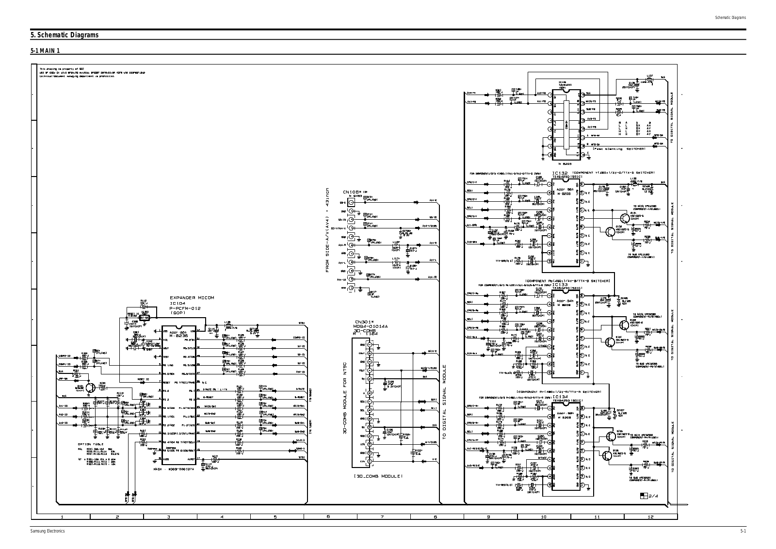 Samsung SP43L2H Schematic Diagram