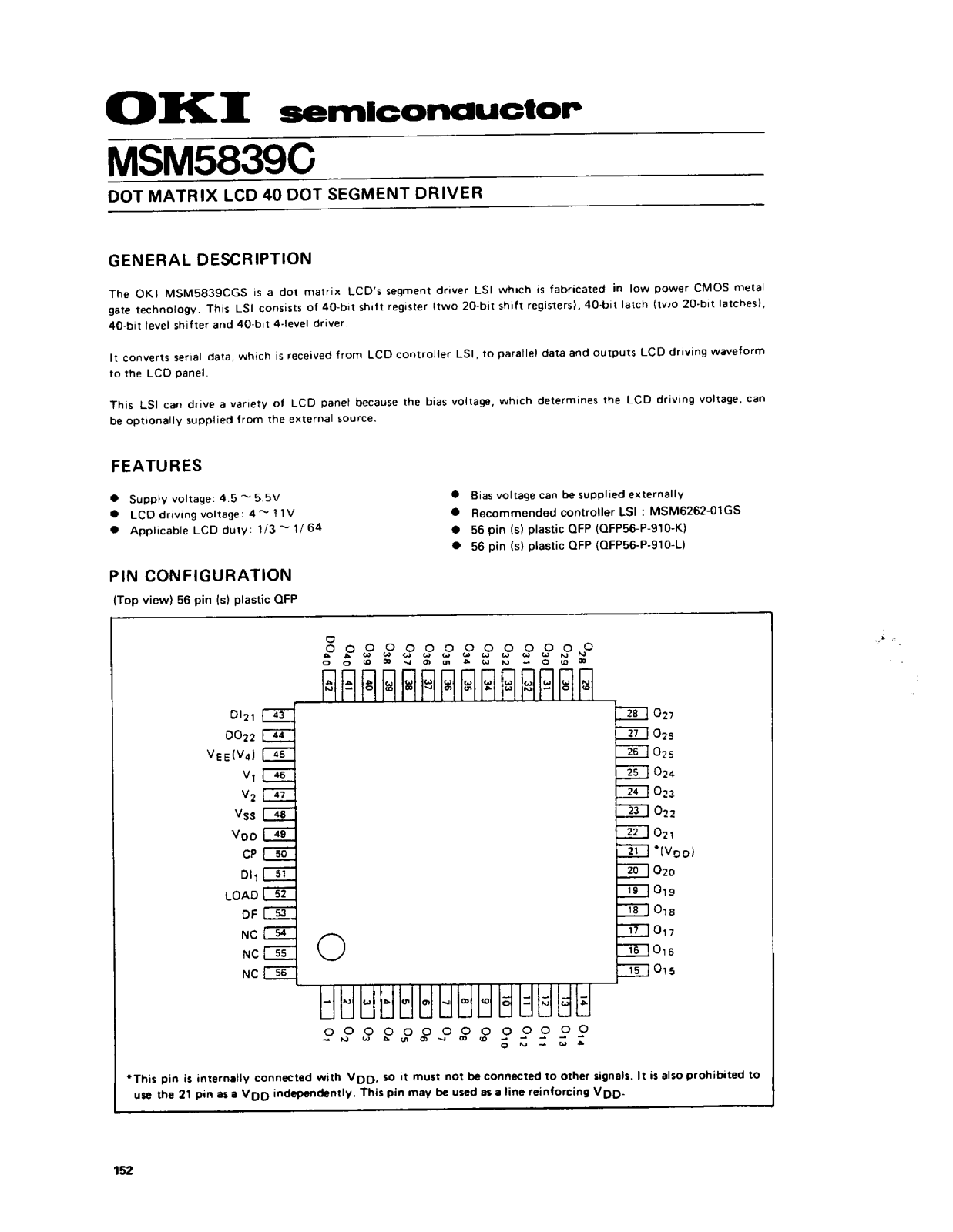 OKI MSM5839C Datasheet