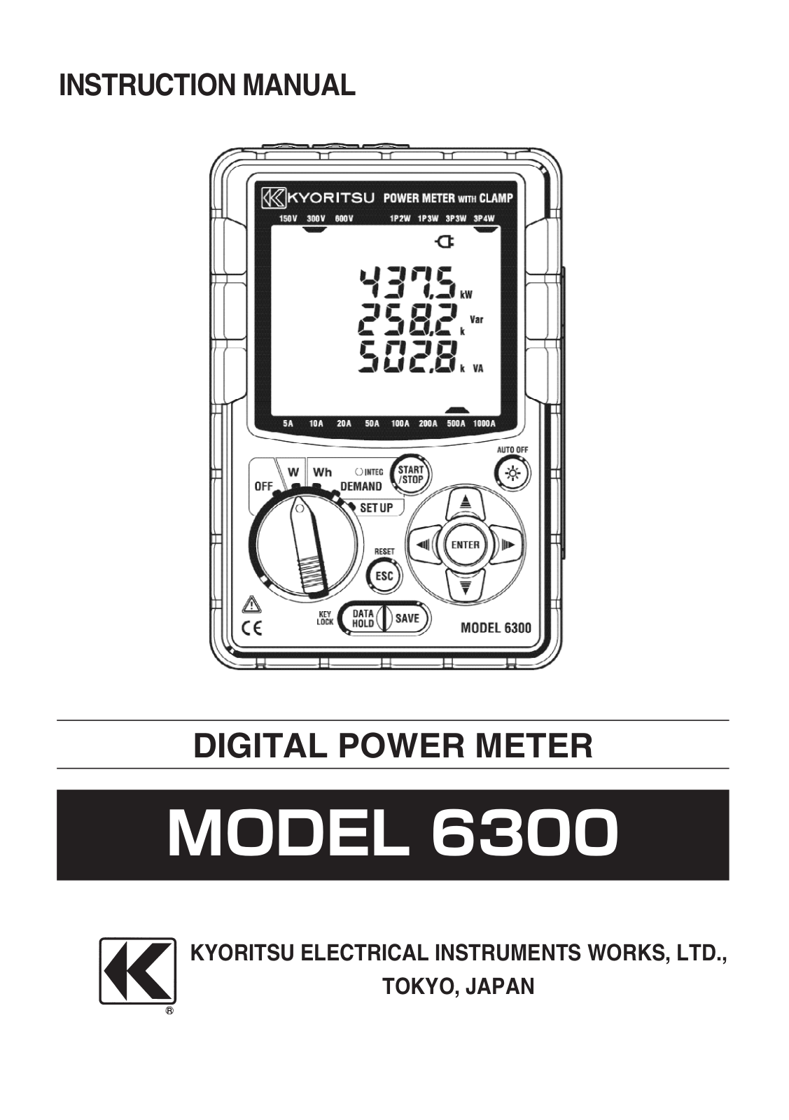 KYORITSU 6300 Instruction Manual