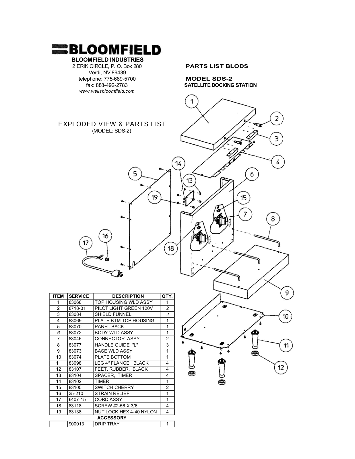 Bloomfield SDS-2 Operation Manual - ManualMachine.com