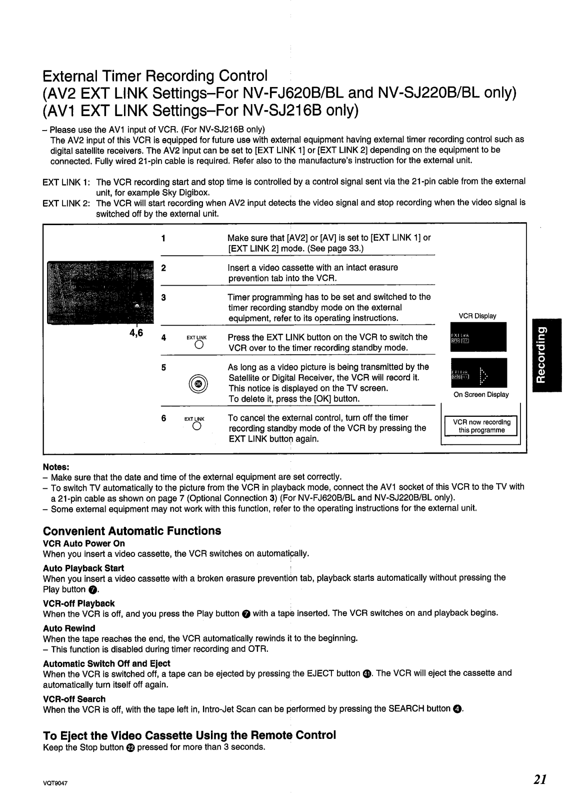 Panasonic NV-SJ220, NV-FJ620 User Manual