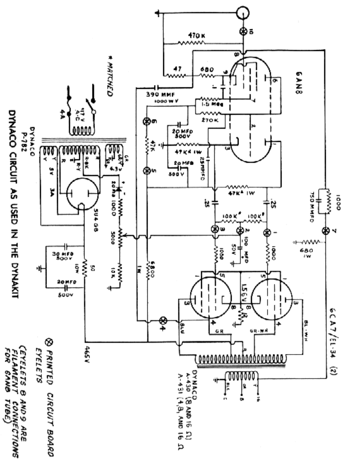 Dynaco Dynakit Mk2, Mark 2 Schematic