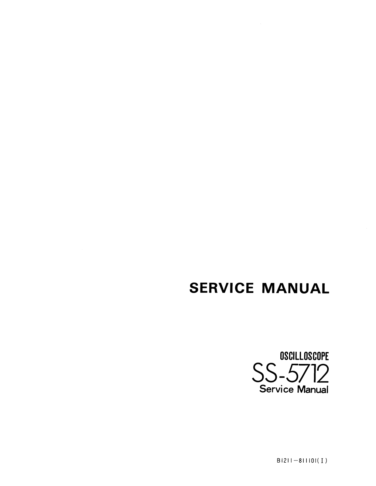 Iwatsu SS-5712 Service manual