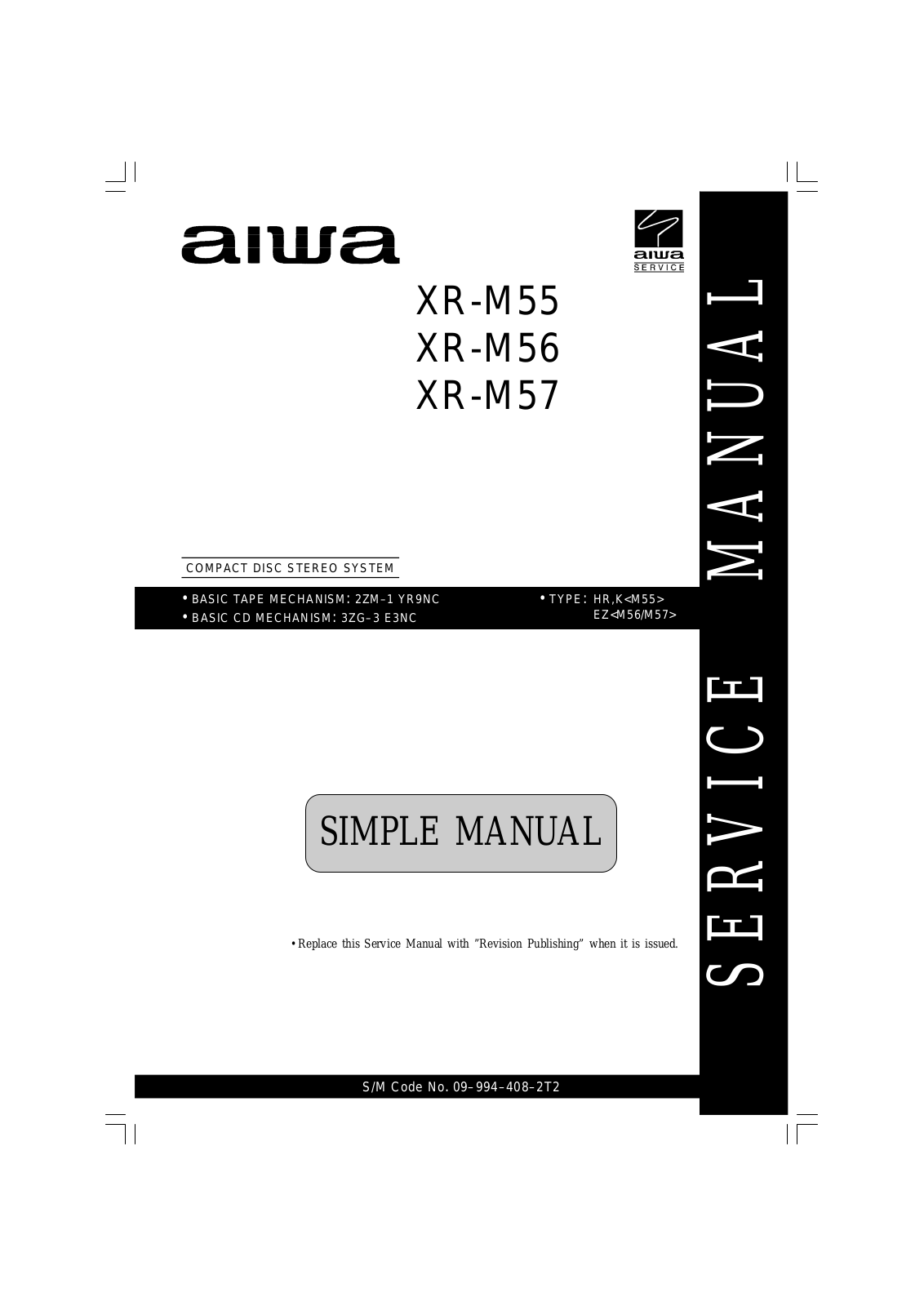 Aiwa XR-M56, XR-M57 Schematic