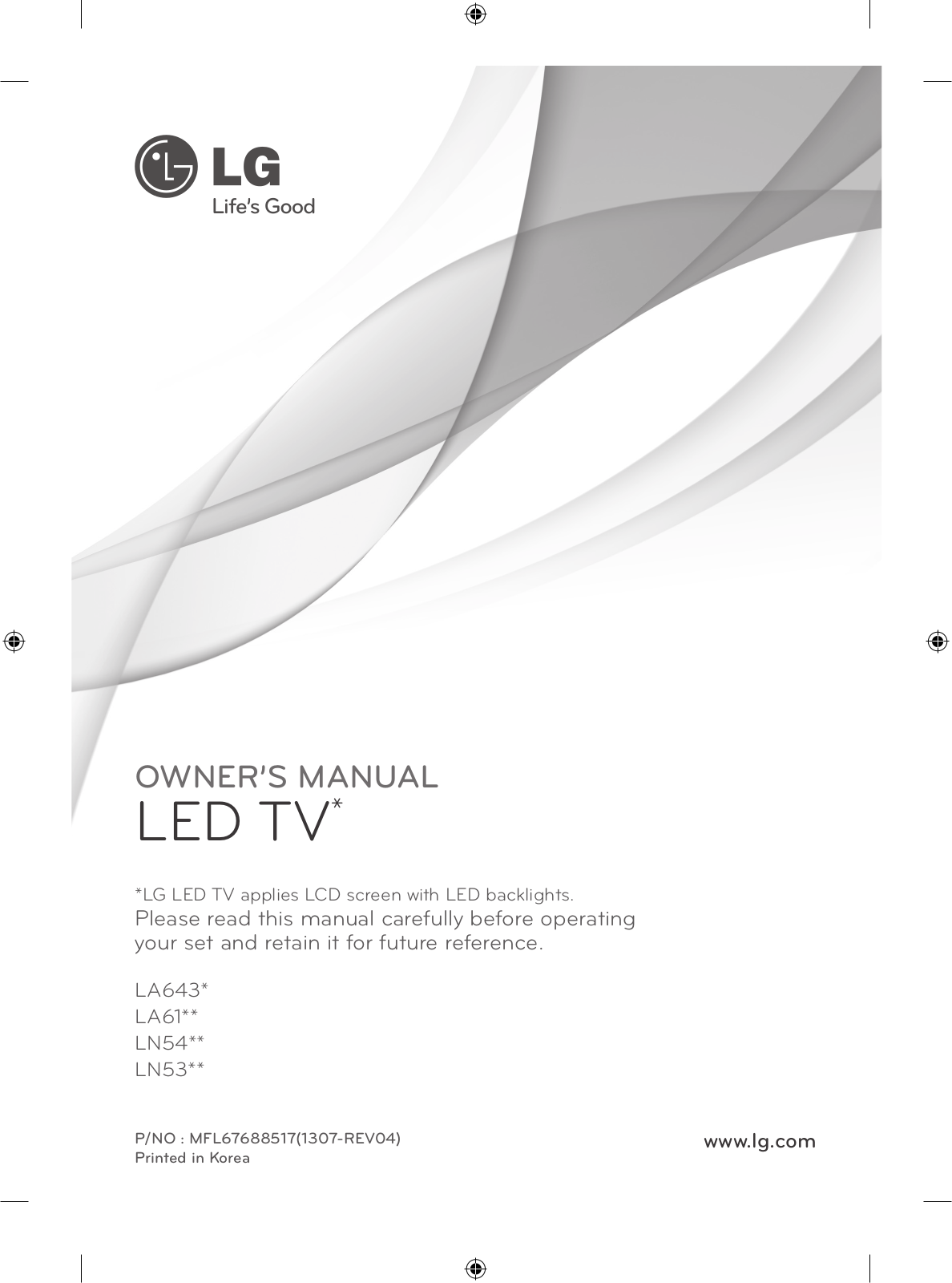 LG 32LN541U, 42LN540V Owner’s Manual