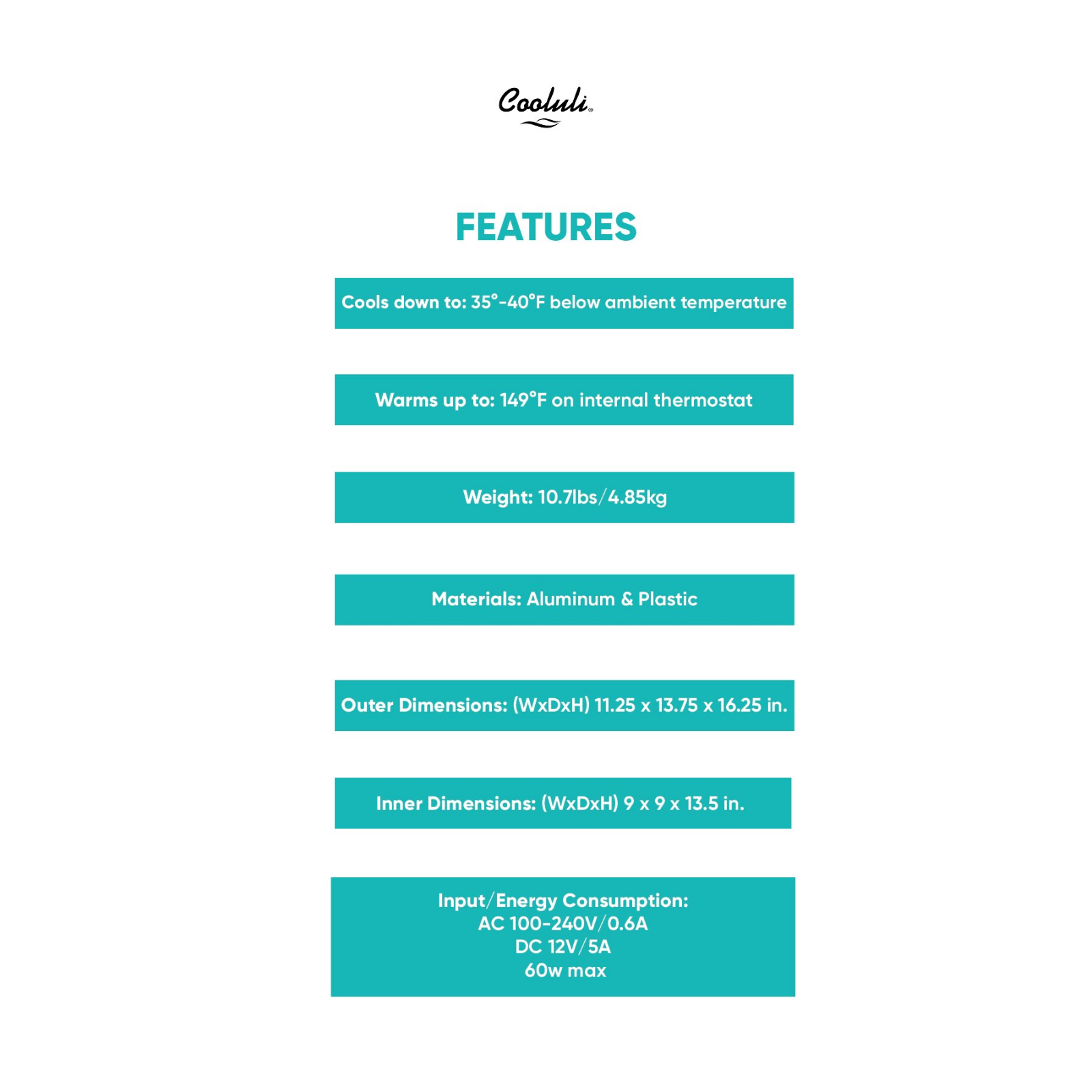 Cooluli OOLI1035 Specifications - ManualMachine.com