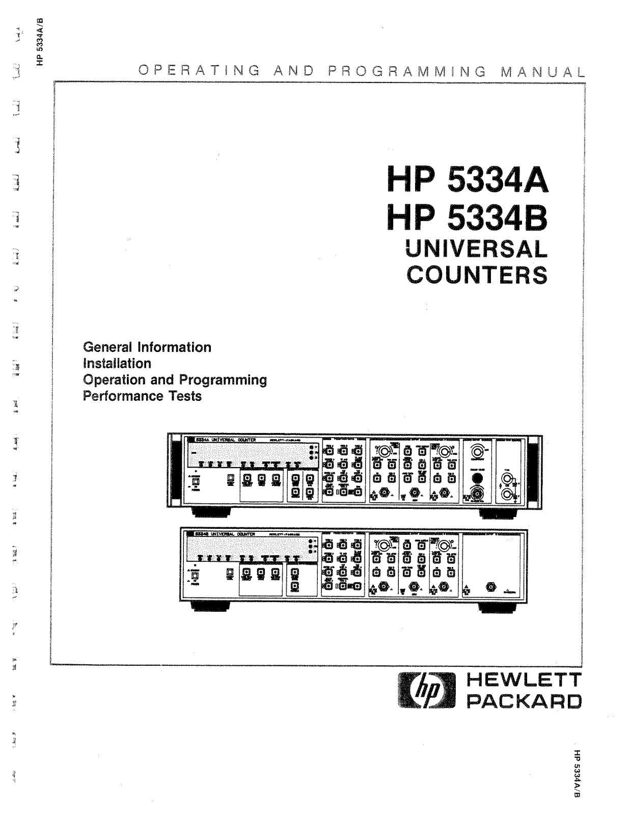 HP (Hewlett-Packard) 5334B, 5334A User Manual