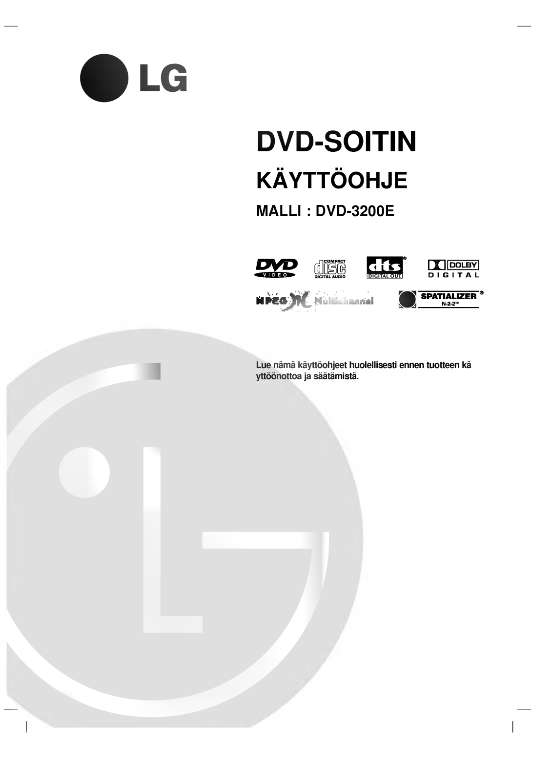 LG ADVD3200EC User manual